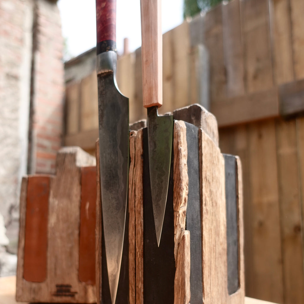 Messerblock historischer Eichenbalken