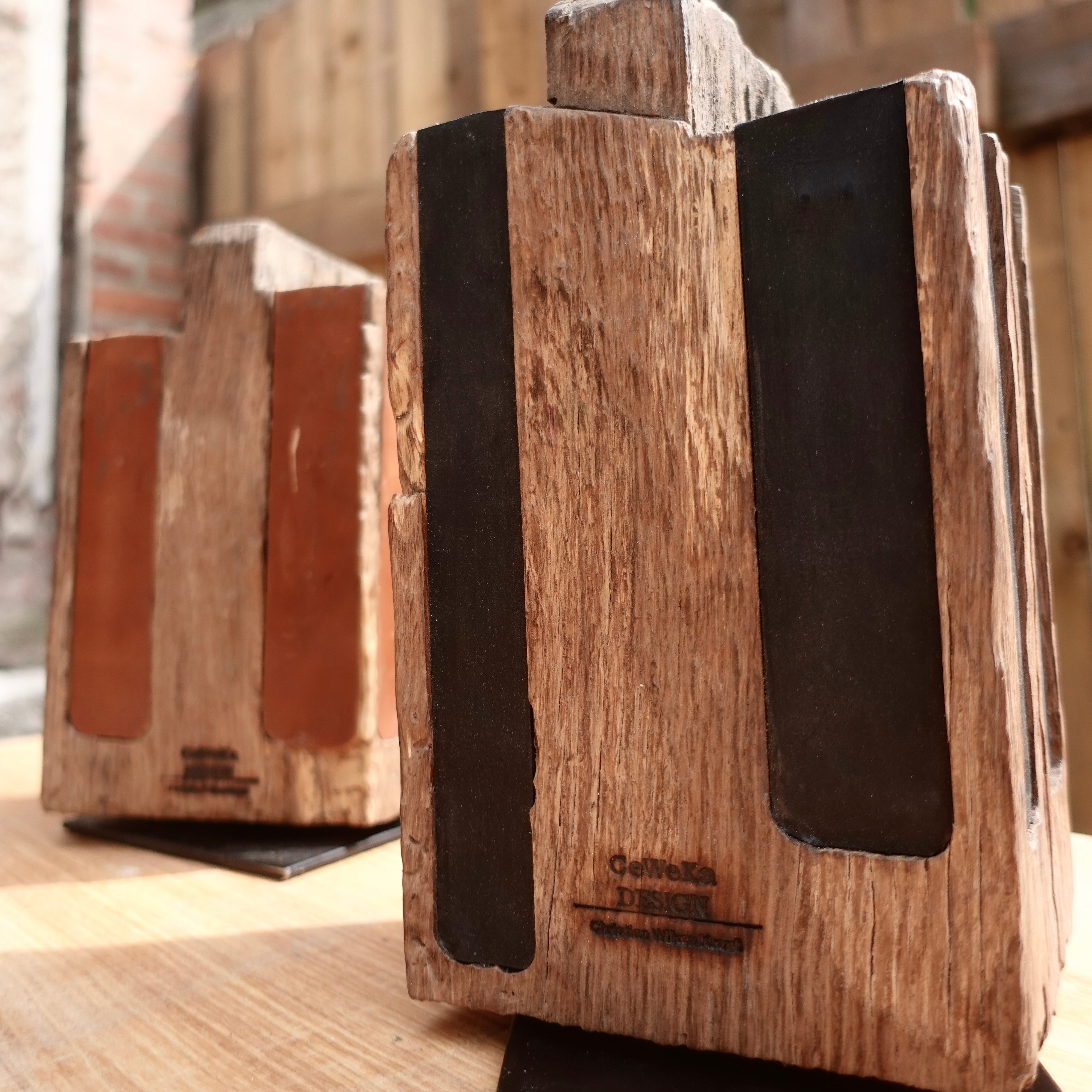 Messerblock historischer Eichenbalken