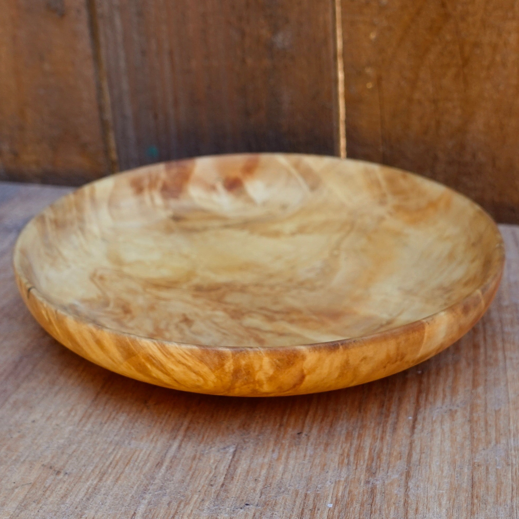 Holzteller, handgedrechselt