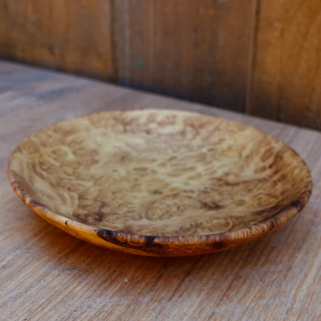 Holzteller, handgedrechselt